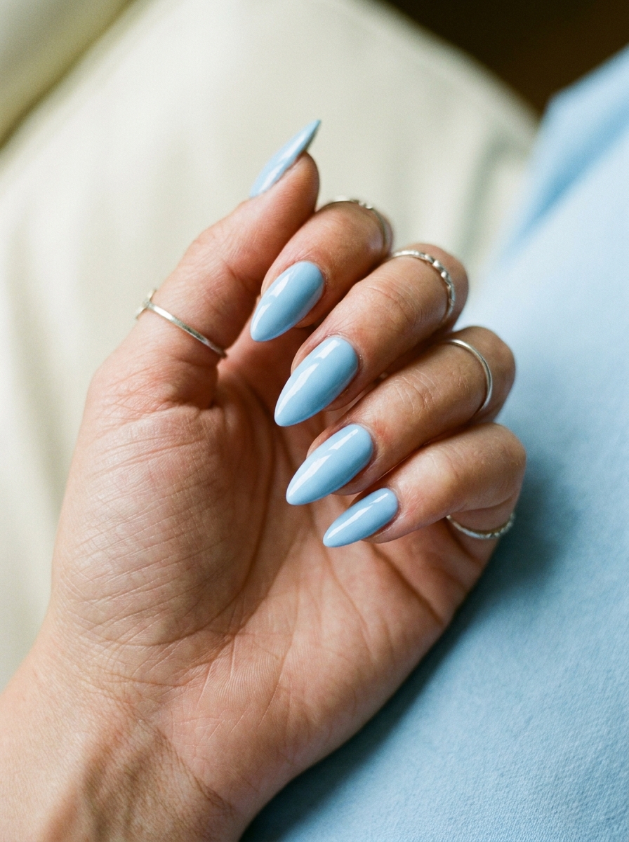 Baby Blue Stiletto Nails als Stiletto Nägel Inspiration 2026